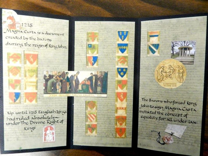 Interior of Magna Carta-related document by CSO member Diana MacDonald