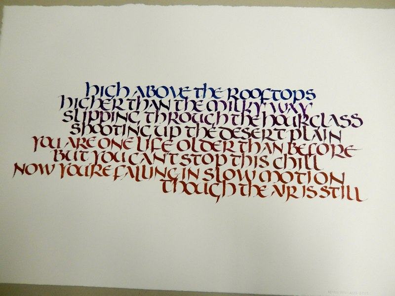 Gallery table submission by CSO member Kevin Williams