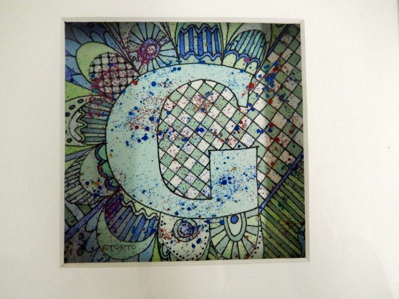 Illuminated letter 'G' by CSO member Violet Storto