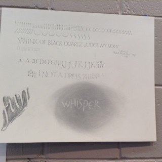 Displayed work at Amity Erwin Parks' workshop 'A sharp pencil and a keen eye'